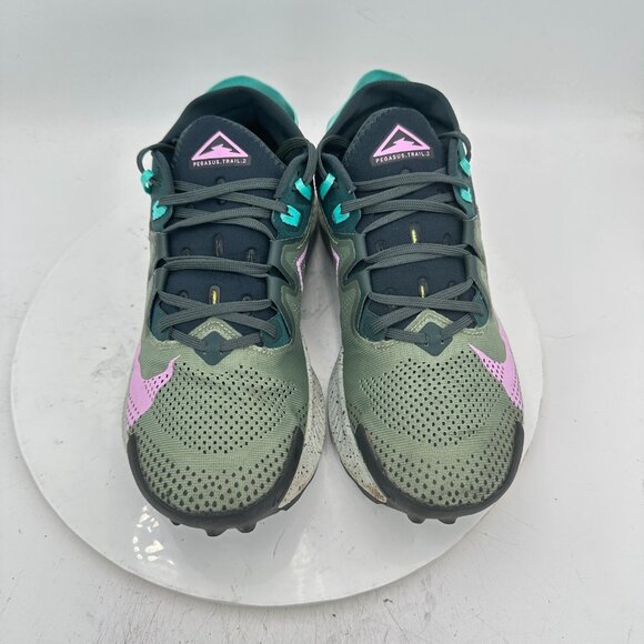 Nike Pegasus Trail 2 Women Sz 9.5 CK4309 300 Off Noir Limelight Laser Blue Shoe - Picture 3 of 11